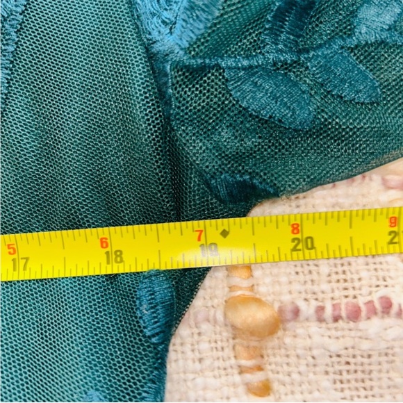 NWT Bella Boutique Emerald Green Lace Mini Dress Tunic V Neck XL Plus - Picture 10 of 10